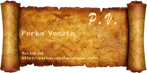 Perka Veszta névjegykártya
